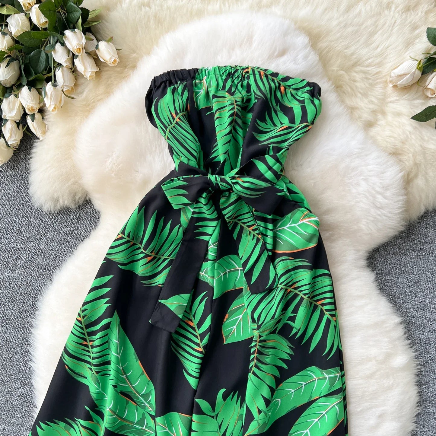 Women's Jumpsuit Elegant Sexy Suspender Printed Jumpsuits Casual Hip Waist Overalls Romper For Women Spring Summer 2024