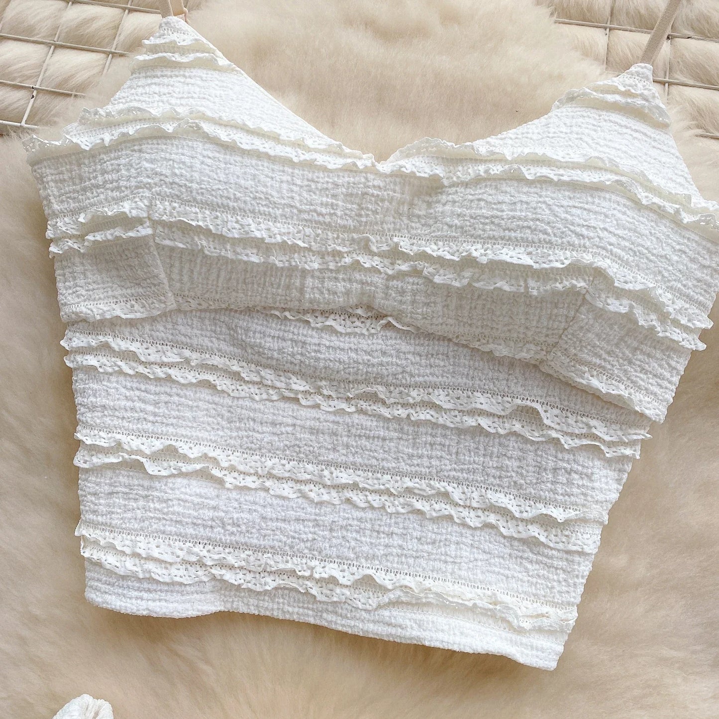 2024 Sweet Ruched Two Pieces Sets V Neck Strap Crop Tops+Short Pleated Skirt Women Korean Style Chic Summer Beachwear Suits