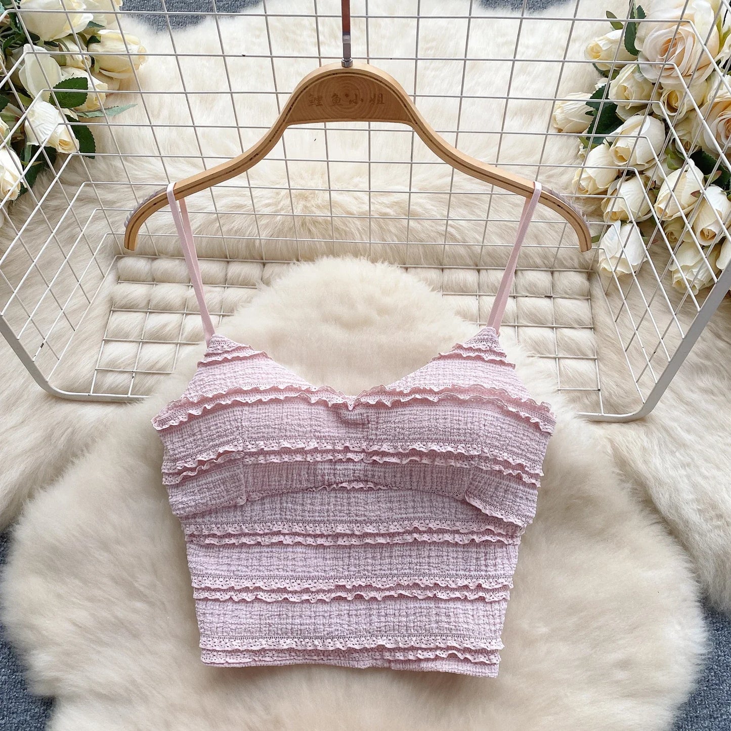 2024 Sweet Ruched Two Pieces Sets V Neck Strap Crop Tops+Short Pleated Skirt Women Korean Style Chic Summer Beachwear Suits