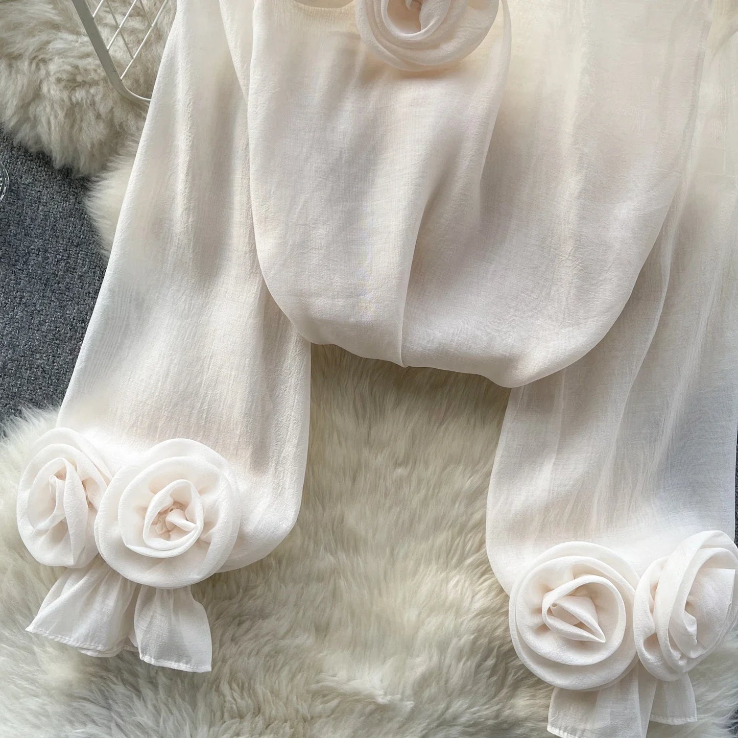 Ruffle Chiffon Blouse Summer Women Lantern Sleeve Fashion Slim Loose Vacation Ladies Y2K Casual Chic Tops