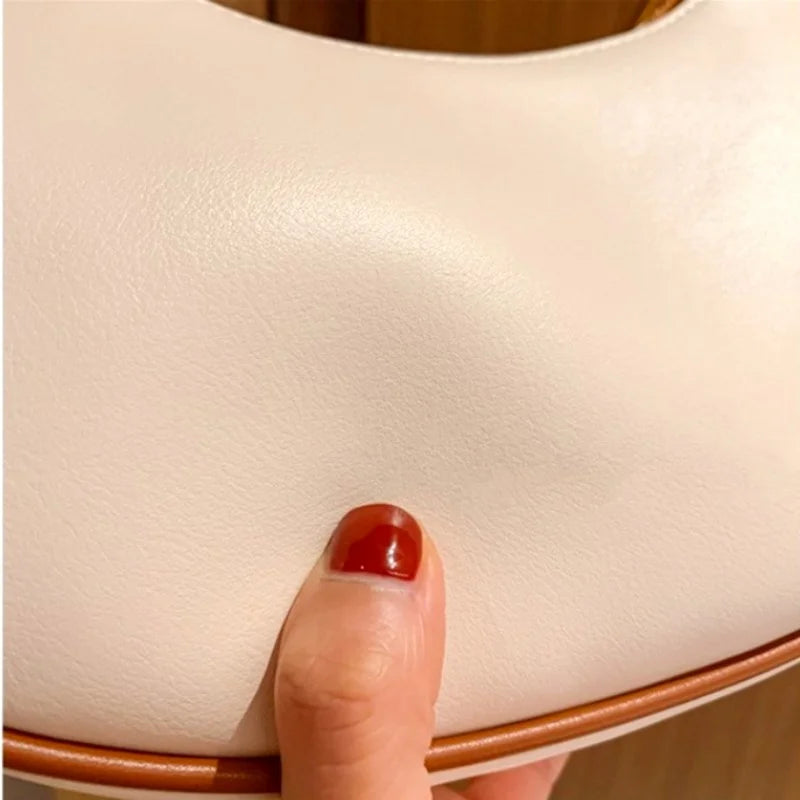 Women's Clutch Handbags Fashion Solid Color PU Leather Underarm Shoulder Bag Female Bag