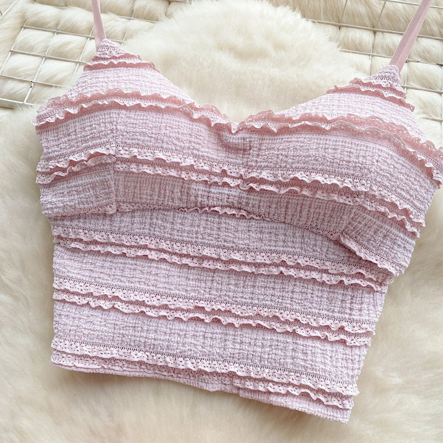 2024 Sweet Ruched Two Pieces Sets V Neck Strap Crop Tops+Short Pleated Skirt Women Korean Style Chic Summer Beachwear Suits